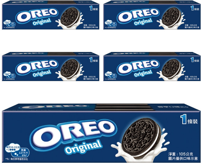 OREO 奧利奧 夾心餅乾 香草口味, 105g, 5盒