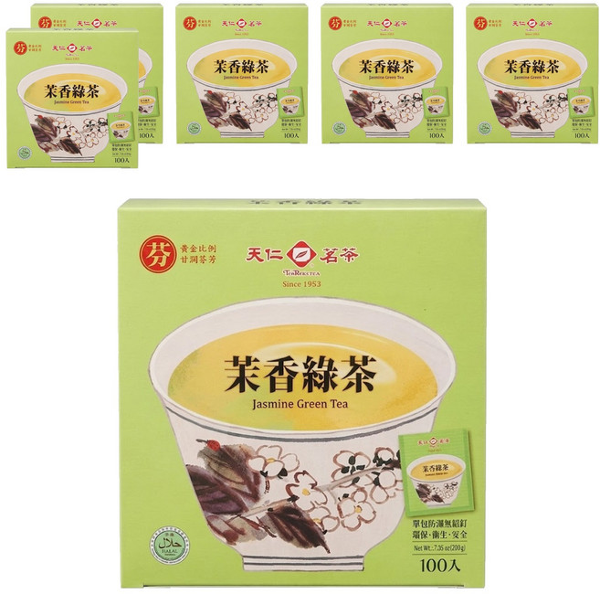 天仁茗茶 茉香綠茶, 2g, 100包, 6盒