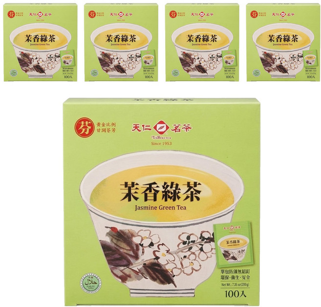 天仁茗茶 茉香綠茶, 2g, 100包, 5盒