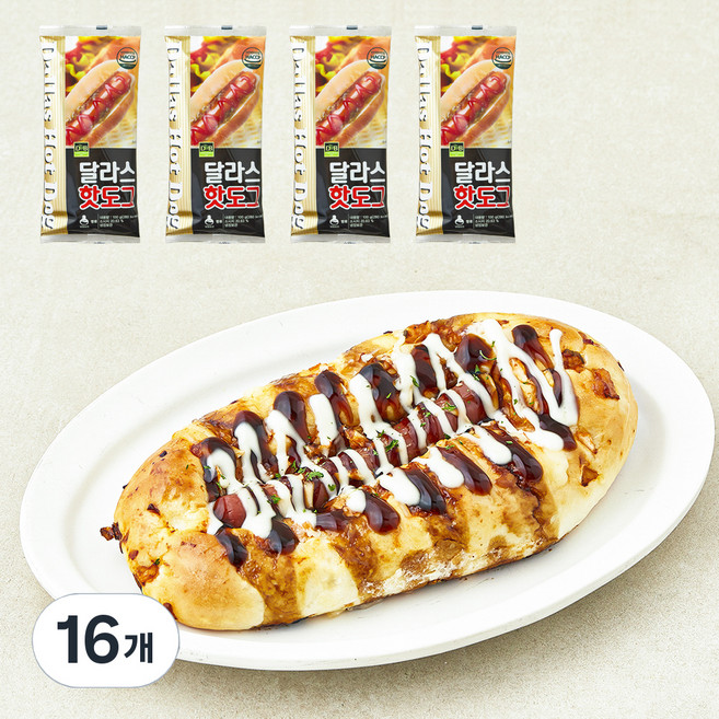 디엔비 달라스핫도그, 100g, 1개입, 16개