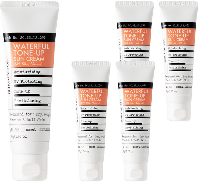 더마팩토리 워터풀 톤업 선크림 SPF50+ PA+++, 50g, 5개