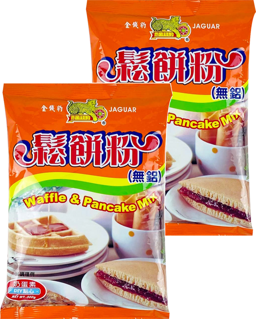 金錢豹 無鋁鬆餅粉 Waffle & Pancake Mix, 500g, 2包