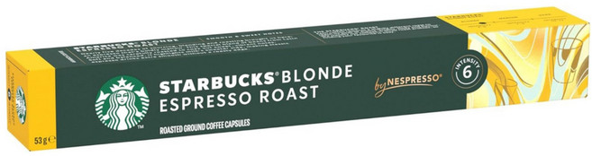 STARBUCKS 星巴克 黃金烘焙膠囊咖啡 Nespresso咖啡機適用, 5.3g, 10顆, 1盒