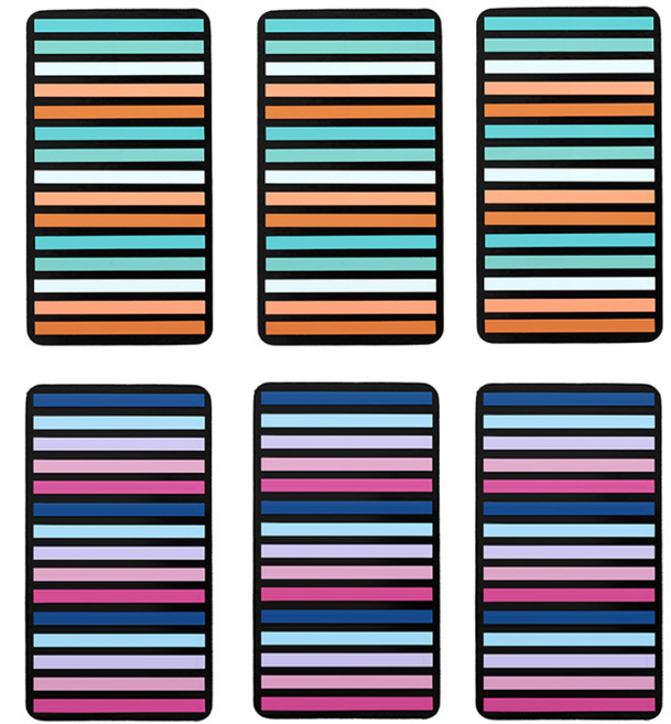 유니비 숏 인덱스 플래그 하이라이터 점착 스티커 10종 x 180매 세트, 1세트