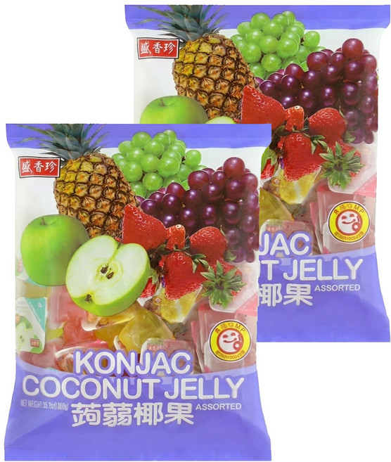 盛香珍 大蒟蒻椰果 綜合, 1kg, 2袋