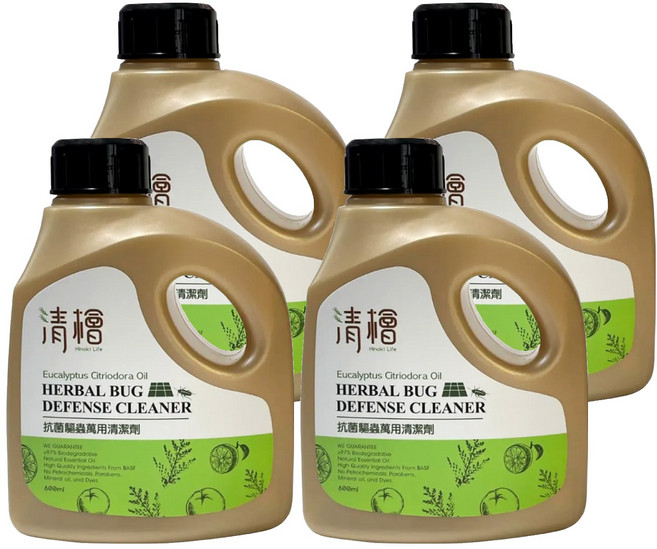 Hinoki Life 清檜 抗菌驅蟲萬用清潔劑, 600ml, 4瓶