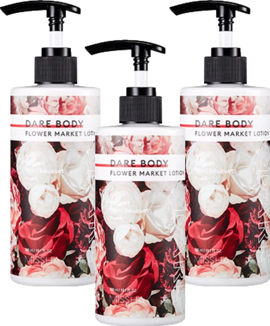 미샤 데어 바디로션 플라워마켓, 500ml, 3개 - 쿠팡