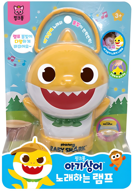 핑크퐁 아기상어 노래하는 램프, 혼합색상, 1개