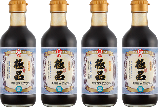 丸莊醬油 極品黑豆蔭油膏 350g 台灣製造 180日天然發酵, 4瓶