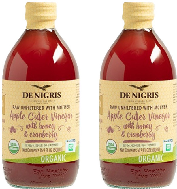 데니그리스 사과식초 허니크랜베리, 500ml, 2개