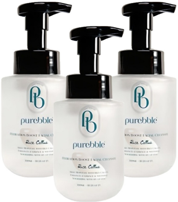 퓨어블 라이스캘러스 모이스처 포밍 클렌저 약산성 클렌징폼, 3개, 300ml