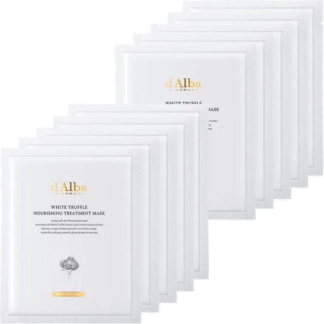 [비건뷰티] 달바 화이트 트러플 너리싱 트리트먼트 마스크 25ml, 1개입, 10개