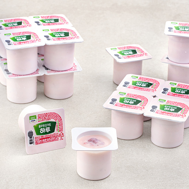 풀무원다논 하루 요거트 컵 딸기, 80g, 16개입, 1개