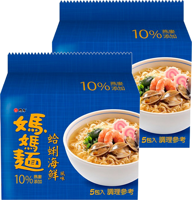 維力 媽媽麵 蛤蜊海鮮 80g, 10包
