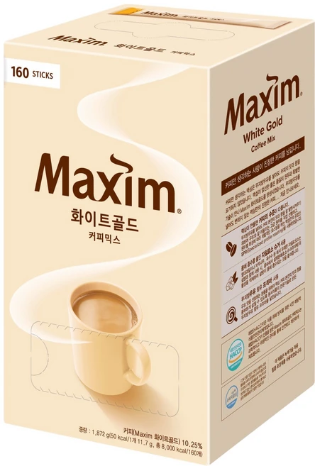 맥심 화이트골드 커피믹스, 11.7g, 160개입, 1개 - 쿠팡