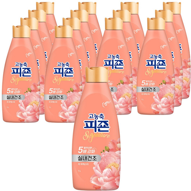 피죤 시그니처 실내건조 고농축 섬유유연제 라 피에스타 본품, 1L, 15개