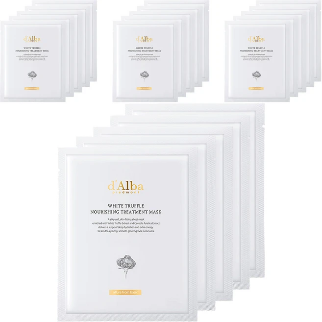 [비건뷰티] 달바 화이트 트러플 너리싱 트리트먼트 마스크 25ml, 1개입, 20개 - 쿠팡
