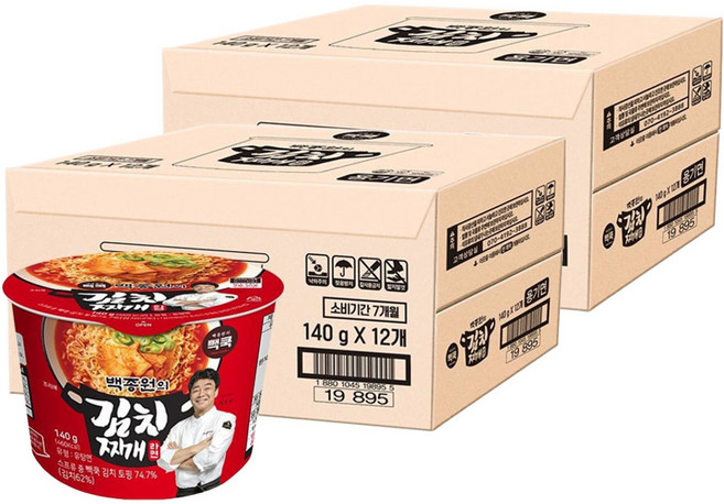 TBK 백종원의 김치찌개라면 140g, 24개