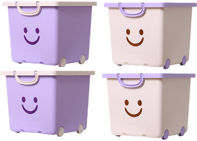 보노하우스 국내 제조 모던 해피박스, 바이올렛 + 아이보리, 4개