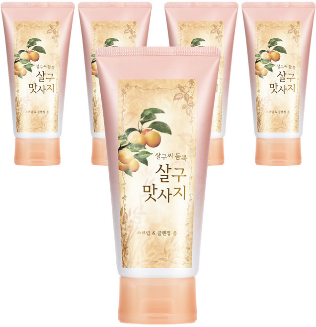 LG생활건강 살구 스크럽 앤 클렌징 폼, 120g, 5개