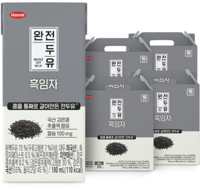 한미 완전두유 흑임자, 190ml, 64개