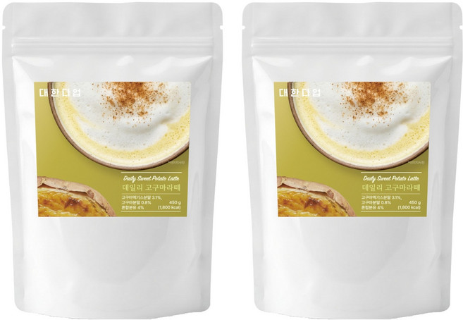 대한다업 데일리 고구마라떼 파우더, 450g, 2개, 1개입