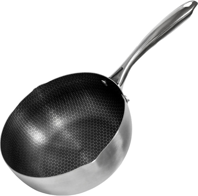 Kitchen Cat 電磁爐不沾不鏽鋼單柄鍋, 銀色, 1個, 20cm