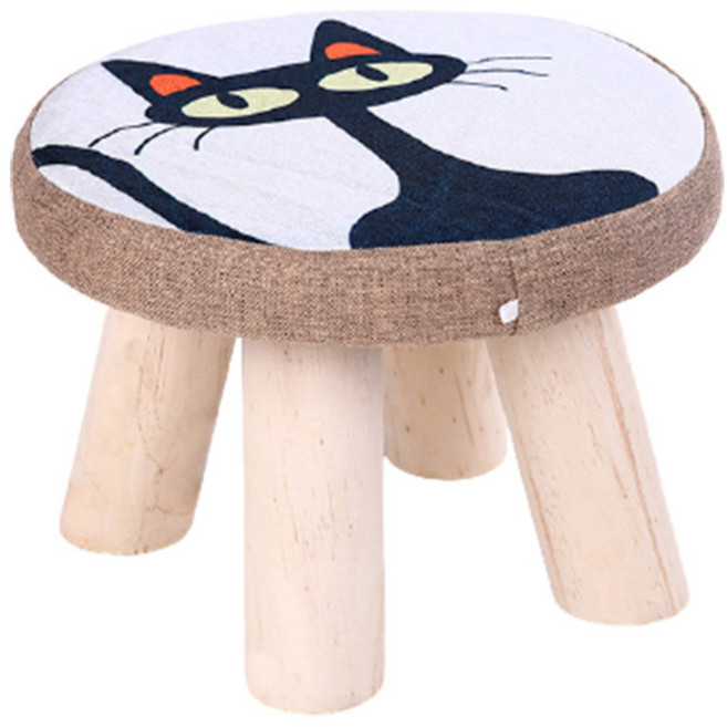 GUNU 미니 4다리 우드 의자 1p, 고양이