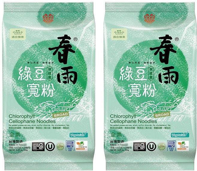 龍口 春雨綠豆寬粉, 120g, 2包