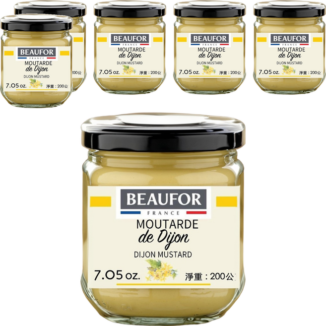 BEAUFOR 堡芙 法式芥末醬, 200g, 6罐