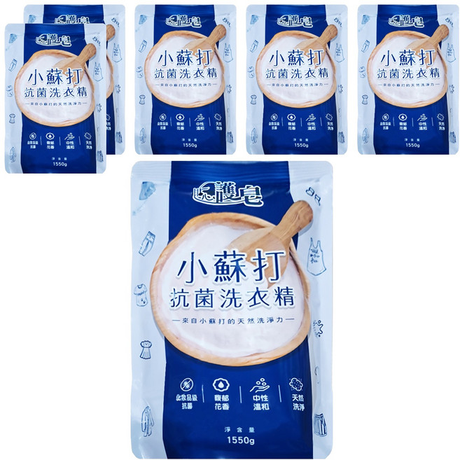 皂福 貼心護皂小蘇打抗菌洗衣精 1550g, 6入