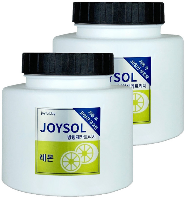 기분좋은날 방향제 카트리지 리필 대, 240g, 2개, 레몬