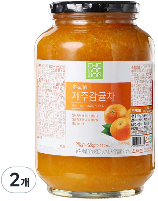 초록원 제주감귤차, 2kg, 1개입, 2개, 2kg