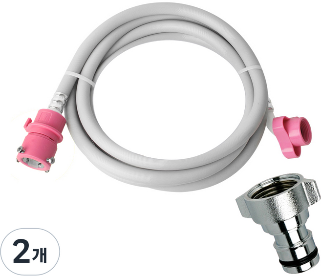 원터치 온수용 세탁기호스 3M, 2개