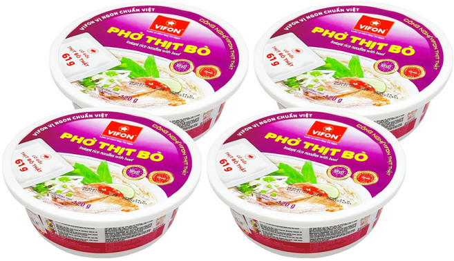 비폰 포보 베트남 쌀국수 컵라면 120g, 4개