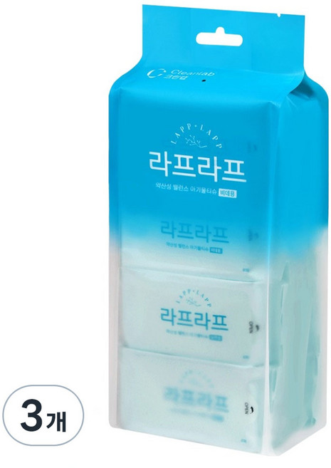 Cleanlab Laf Laf 迷你免治馬桶濕紙巾 攜帶型, 3個, 8入, 60g