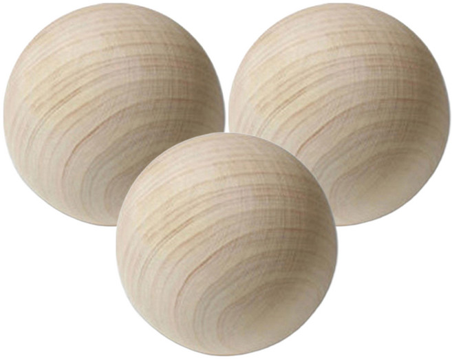 JAYJUN 扁柏足部指壓球 5cm, 3個, 混合色