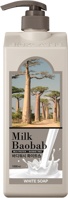 밀크바오밥 바디워시 화이트솝향, 1L, 1개