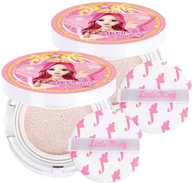 리틀블링 시크릿쥬쥬 별의여신 데일리 어린이 선팩트 SPF43 PA+++, 15g, 2개