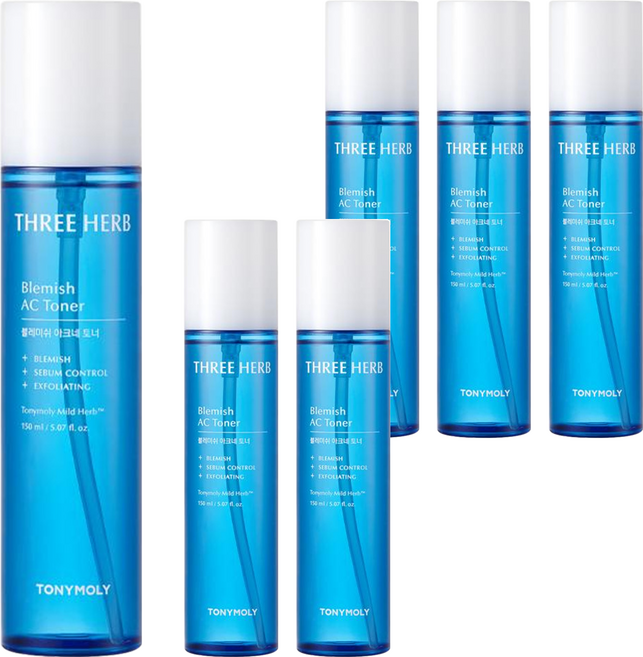 TONYMOLY THREE HERB 草本淨荳護膚乳液, 150ml, 6瓶