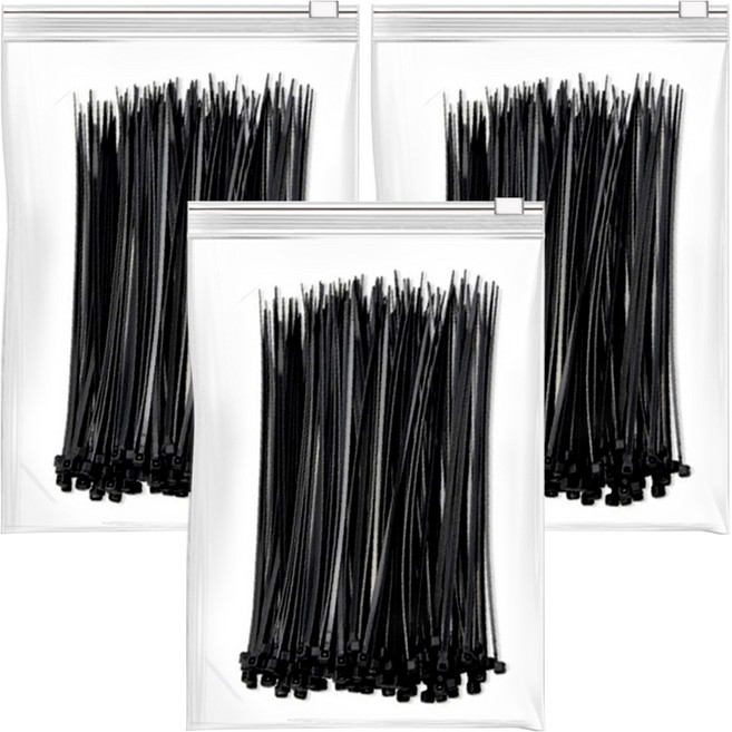 엔더 플렉시블 케이블 타이, 600개, 블랙