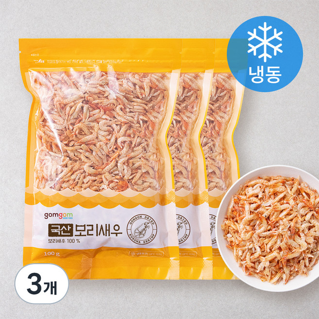 곰곰 국산 보리새우, 100g, 3개