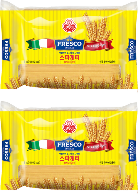 오뚜기프레스코 스파게티, 3kg, 2개
