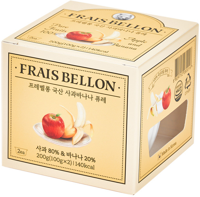 프레벨롱 국산 과일퓨레, 사과바나나, 200g, 1개