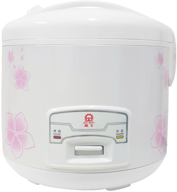 JINKON 晶工 1.8L 不沾塗層內鍋 可拆卸鋁蓋板 電子鍋 煮飯/保溫 One Touch控制 機械式 BSMI R54919 白色 JK-2666