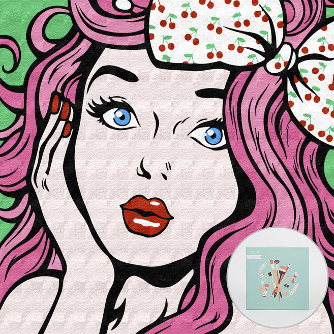 아트조이 DIY 명화그리기 20 x 20 cm, 핑크머리의소녀, 1개