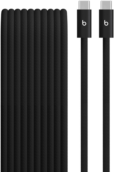 Apple Beats C타입 to C타입 브레이드 케이블 240W, 3m, 볼트 블랙, 1개