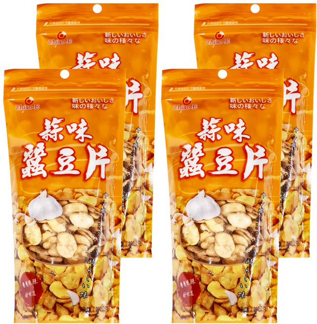 Chiao-E 巧益 蒜味蠶豆片, 4包, 200g