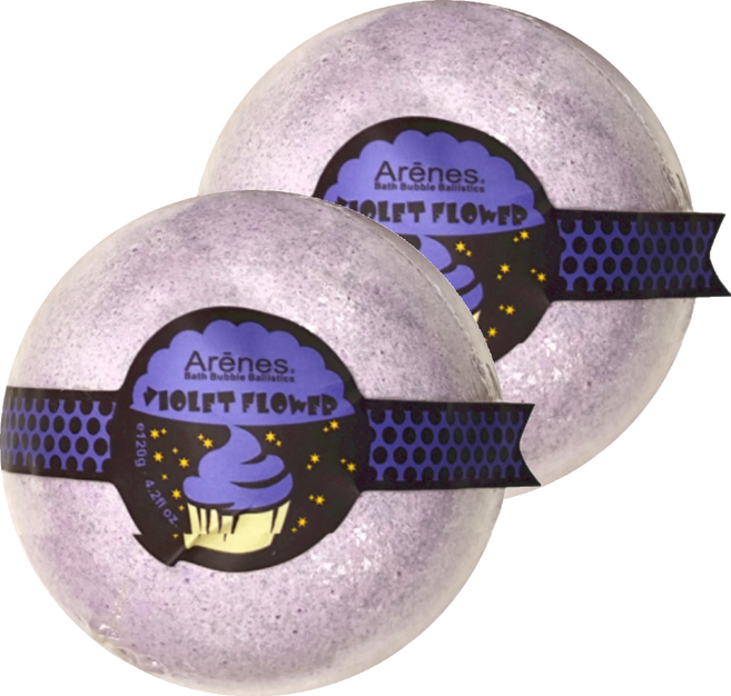 Arenes 愛霓思 煥采紫羅蘭香氛沐浴球 Violet Flower bath bubble ball, 120g, 2個