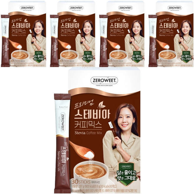 스테비아스위트 프리미엄 커피믹스 골드 에디션, 9.9g, 30개입, 5개
